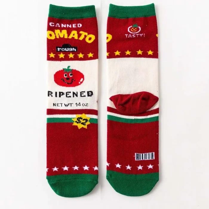 Quirky Milk Chocolate & Biscuit Food-Themed Socks - Japanese Trend Fun