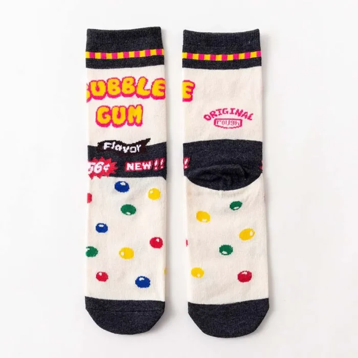 Quirky Milk Chocolate & Biscuit Food-Themed Socks - Japanese Trend Fun