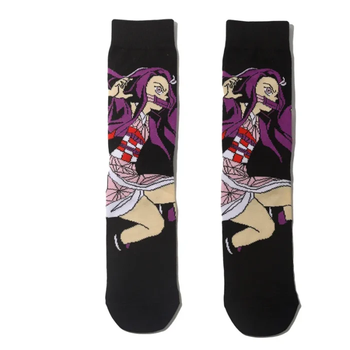 Slayer Style: Nezuko-Inspired Anime Cosplay Socks