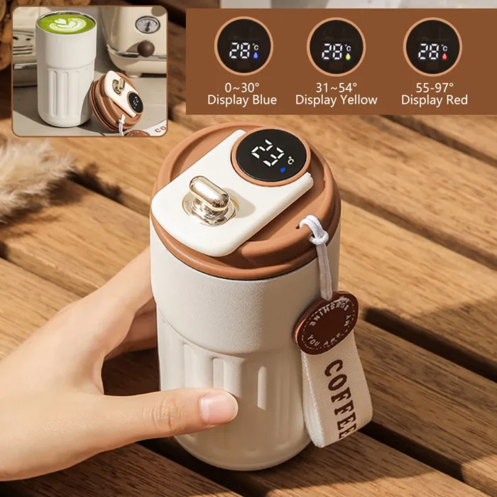 Smart Thermos Bottle with LED Temperature Display - 316 Stainless Steel Coffee Cup