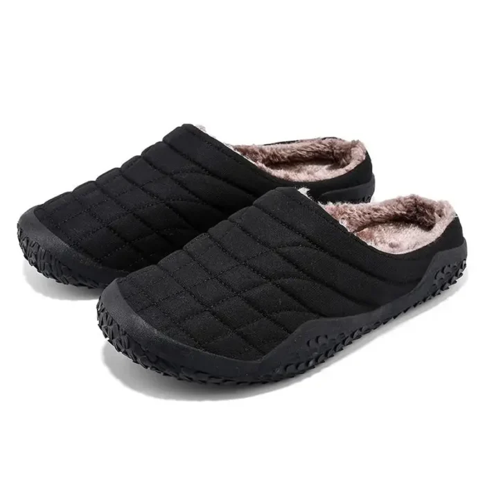 Snug Haven: Unisex Plush Winter Slippers for Cozy Indoor Comfort - Black, 47