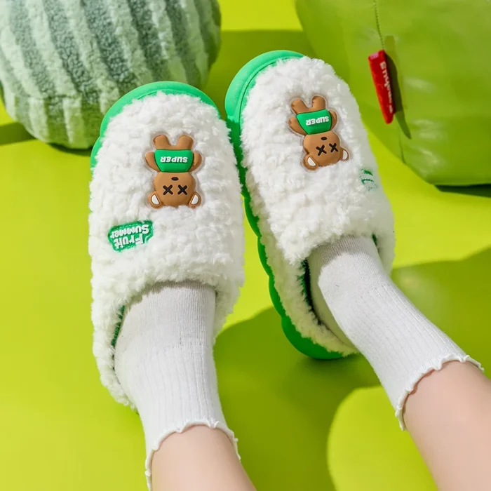 Snuggle Steps: Adorable Cartoon Animal Plush Home Slippers