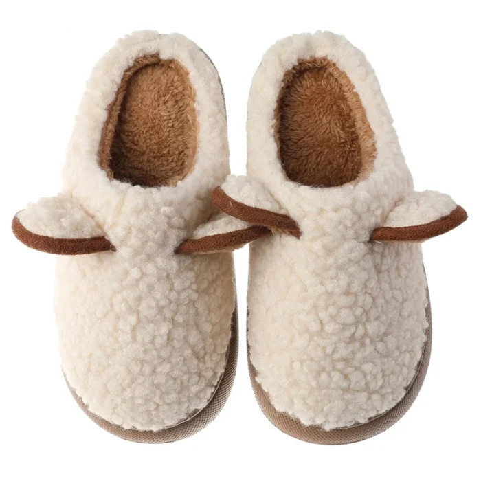 Snuggle Steps: Women's Warm Fluffy Slippers with Cute Cartoon Ears