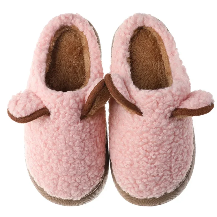 Snuggle Steps: Women's Warm Fluffy Slippers with Cute Cartoon Ears