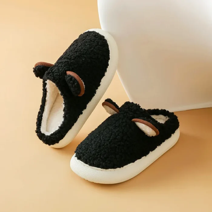 Snuggle Steps: Women's Warm Fluffy Slippers with Cute Cartoon Ears