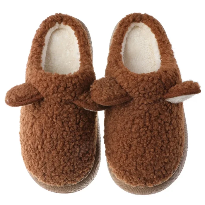 Snuggle Steps: Women's Warm Fluffy Slippers with Cute Cartoon Ears