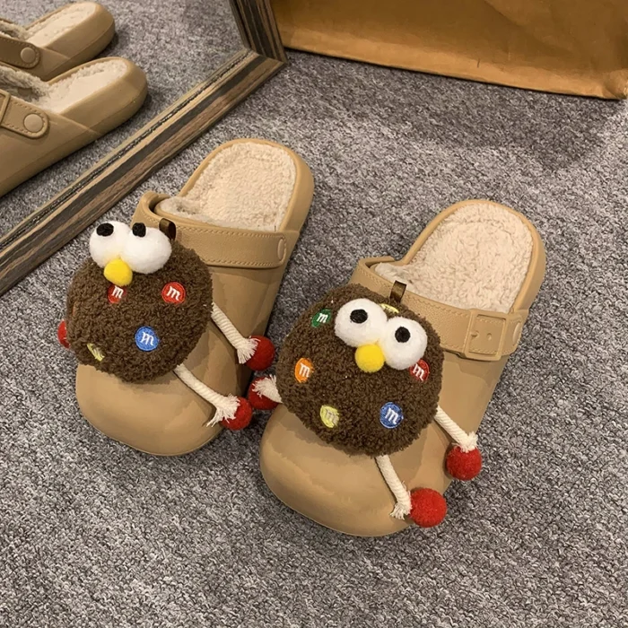 Snuggly Toons: Thick Bottom Long Plush Winter Slippers for Ultimate Comfort