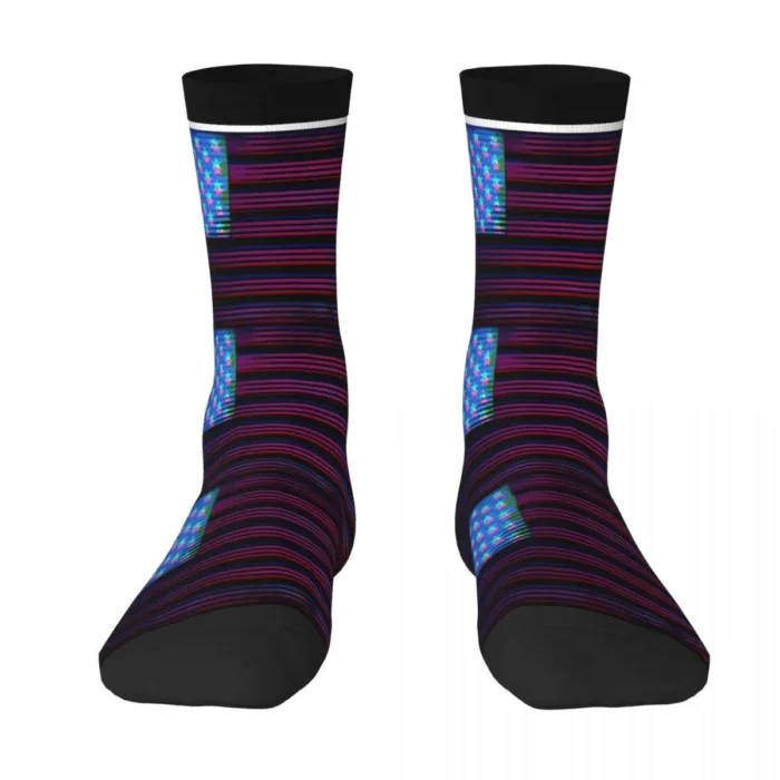 Special Effects Geometric Abstraction American Flag Socks - Novelty Outdoor Wear for Men and Women