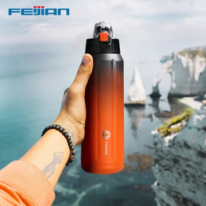 Stainless Steel Thermos Bottle - 600ml Leak-Proof Vacuum Flask for Sports