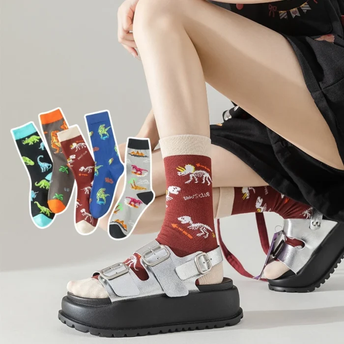 Stylish Cartoon Dinosaur Collection  Socks