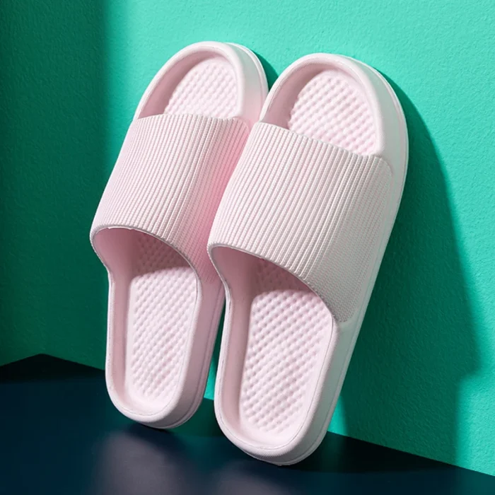 Summer Breeze: Couple's Non-Slip Flat Slide Sandals for Casual Comfort