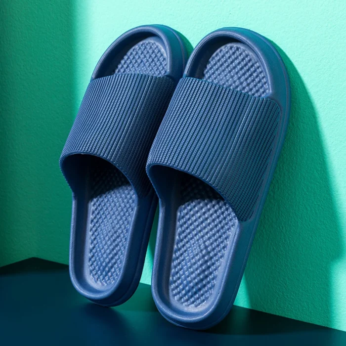 Summer Breeze: Couple's Non-Slip Flat Slide Sandals for Casual Comfort