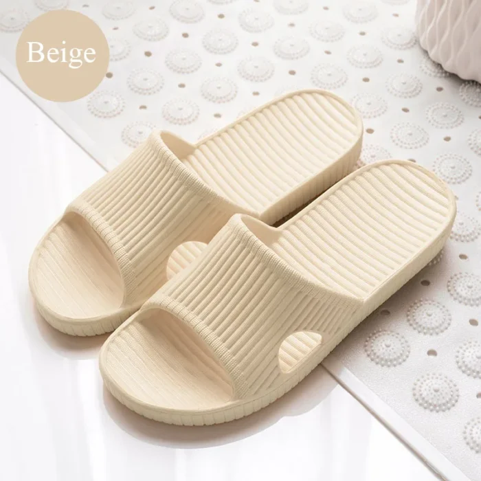 Summer Chic: Women's Solid Color Flat Home Slippers