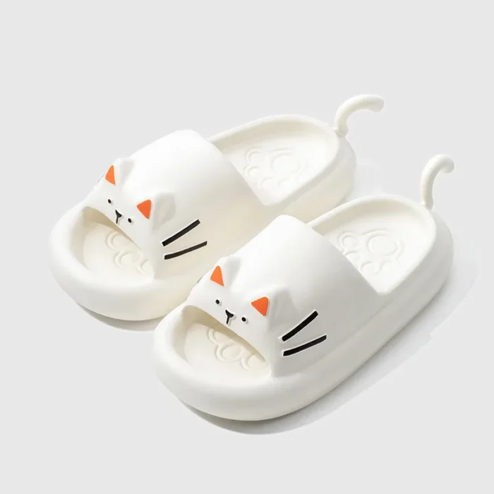 Summer Whiskers: Cute Cartoon Cat Slides for Fun-Loving Couples