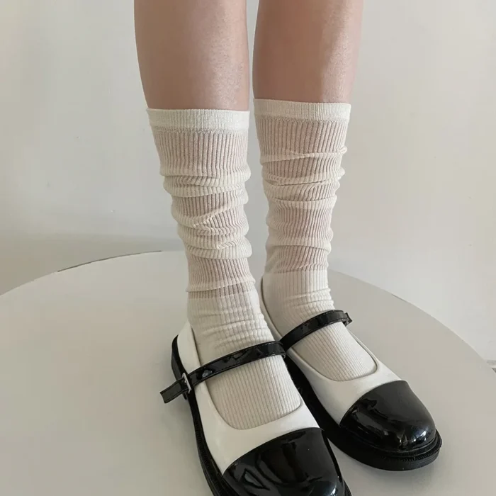 Sweet Cool Girl Knitted Calf Socks - Spring/Summer Fashion Essential