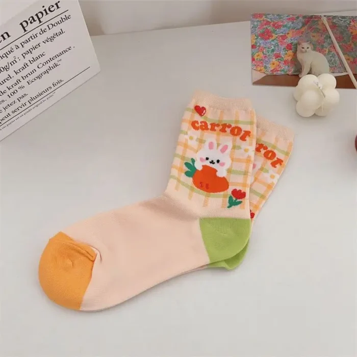 Sweet Japanese Lolita Rabbit Socks - Kawaii Spring Autumn Delight