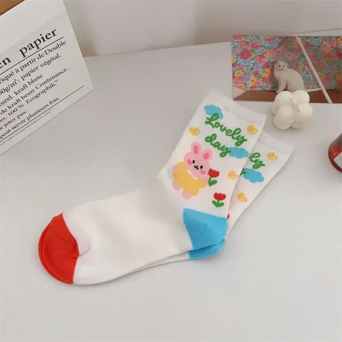 Sweet Japanese Lolita Rabbit Socks - Kawaii Spring Autumn Delight