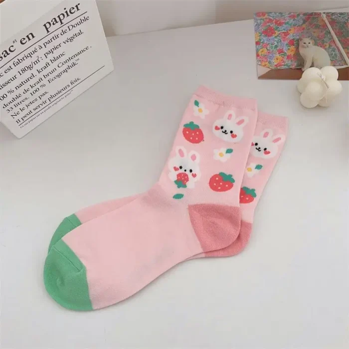 Sweet Japanese Lolita Rabbit Socks - Kawaii Spring Autumn Delight