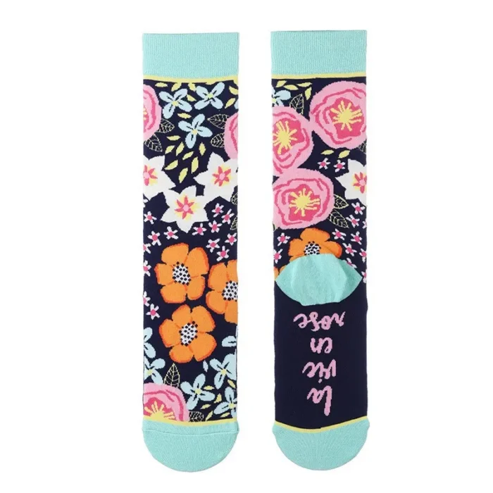 Trendy Colorful Plant & Animal Cotton Socks
