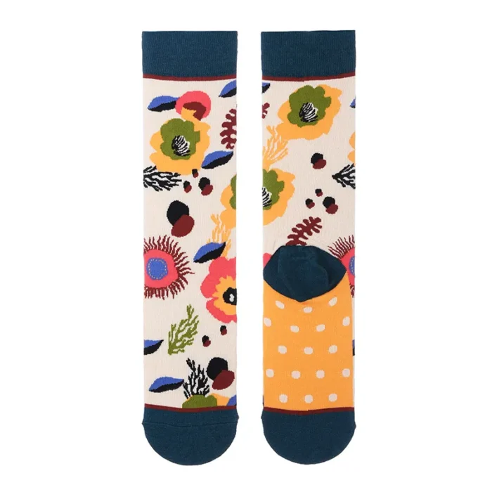 Trendy Colorful Plant & Animal Cotton Socks