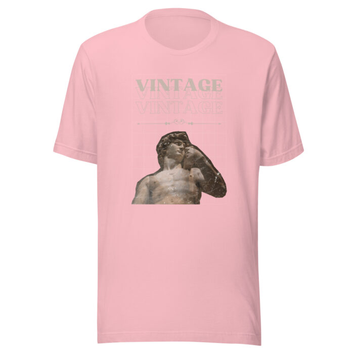Vintage Sculpture Inspired T-Shirt - Pink, 2XL