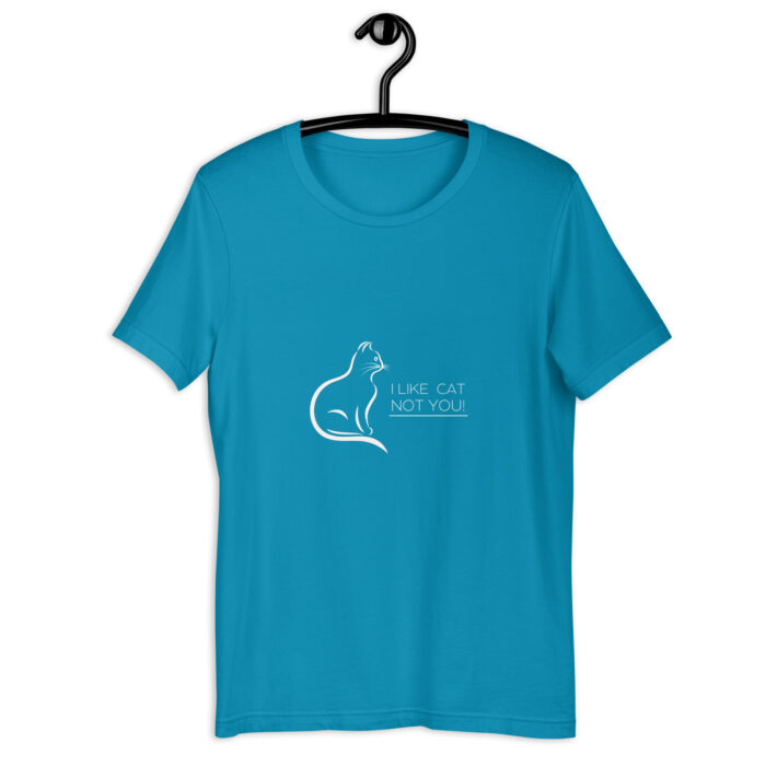 Whisker Wit: ‘Like Cats, Not You’ Tee for Feline Fans - Aqua, 2XL