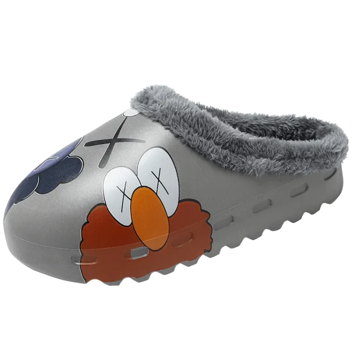 Winter Comfort: Men's Soft Plush Cotton Slippers for Indoors and Outdoors