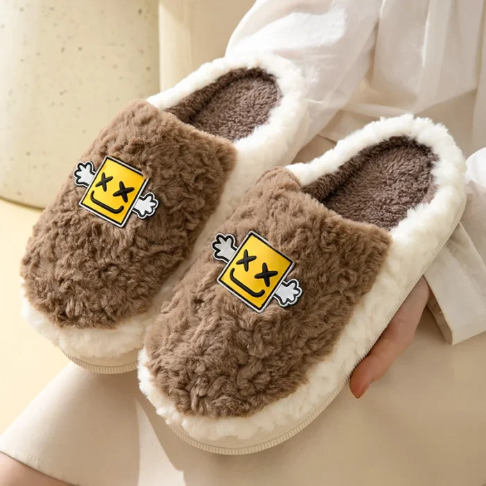 Winter Comfort: Men's Soft Sole Plush Indoor Slides