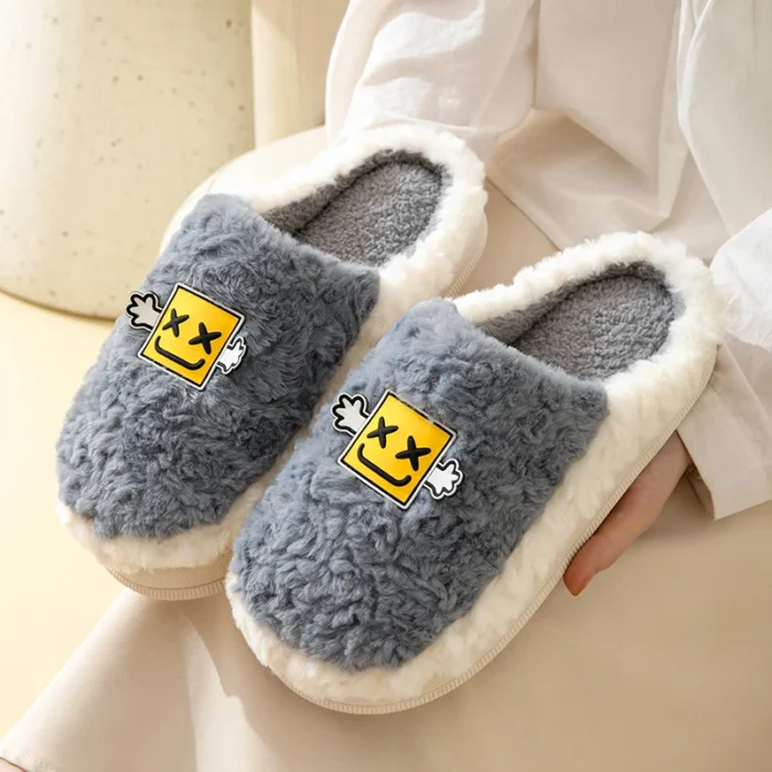 Winter Comfort: Men's Soft Sole Plush Indoor Slides