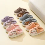 Winter Comfort: Plush Insulated Cotton Slippers for Women