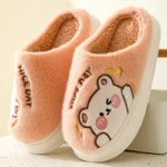 Winter Comfort: Plush Insulated Cotton Slippers for Women