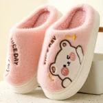 Winter Comfort: Plush Insulated Cotton Slippers for Women
