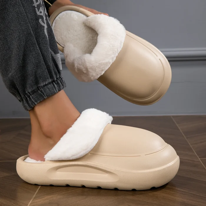 Winter Haven: Men's Warm Cotton Slippers with Soft Fleece Thick Sole