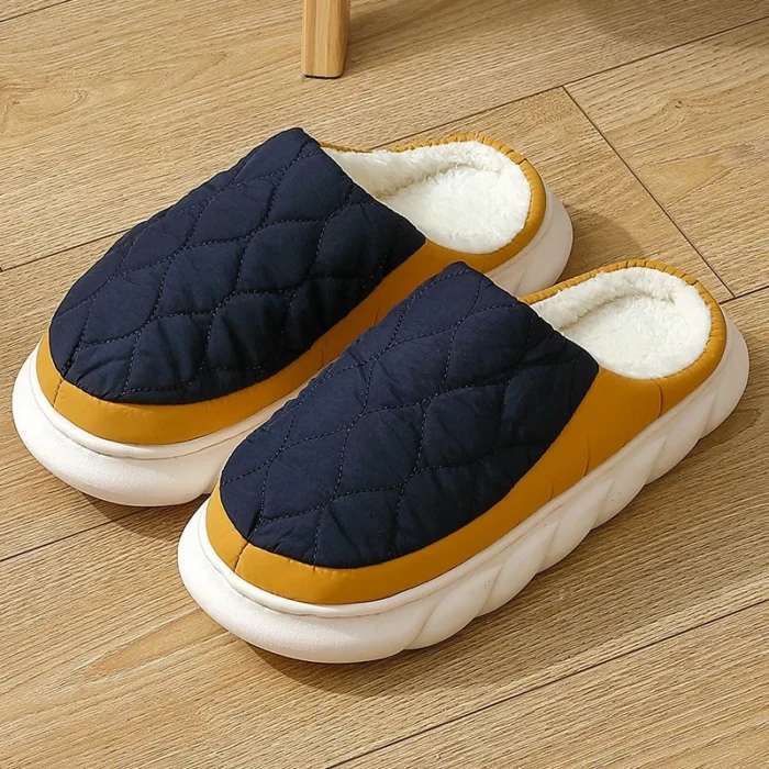Winter Warmth: Mixed Colors Thick Bottom Plush Slippers