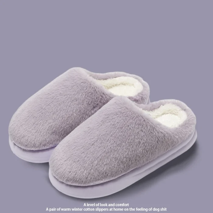 Winter Warmth: New Fashion Couple's Plush Slippers