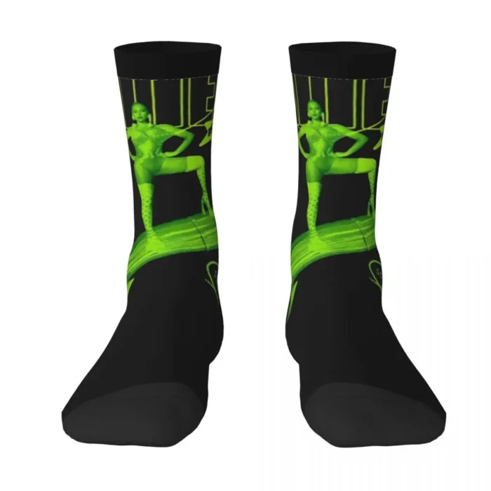 World Tour Alien Kawaii Stockings - High-Quality, Non-Slip Unisex Skateboard Socks for Autumn Adventures