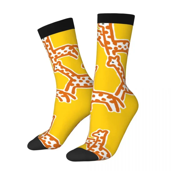 Yellow Giraffe Men's Sporty Breathable Mid-Calf Socks