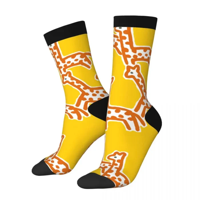 Yellow Giraffe Men's Sporty Breathable Mid-Calf Socks