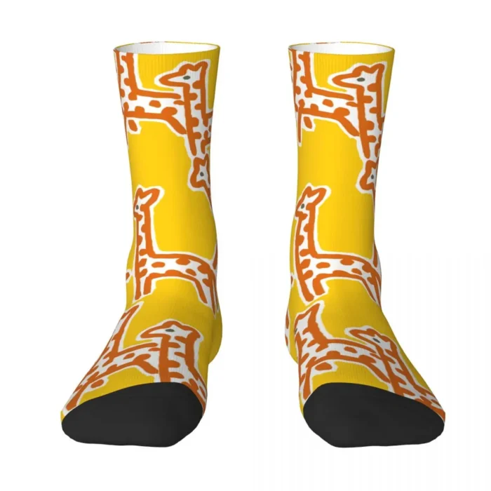 Yellow Giraffe Men's Sporty Breathable Mid-Calf Socks