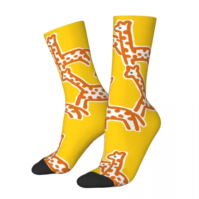 Yellow Giraffe Men's Sporty Breathable Mid-Calf Socks