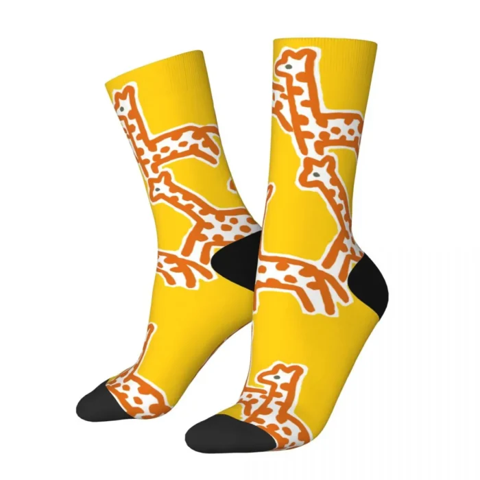 Yellow Giraffe Men's Sporty Breathable Mid-Calf Socks