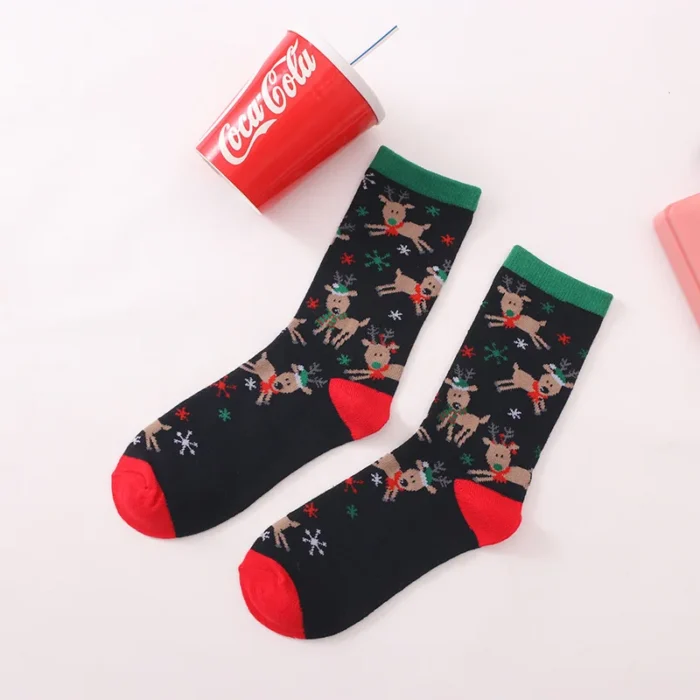 Yuletide Joy: Merry Christmas Cartoon Socks