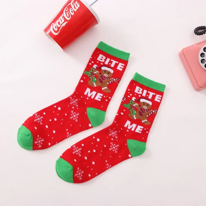 Yuletide Joy: Merry Christmas Cartoon Socks