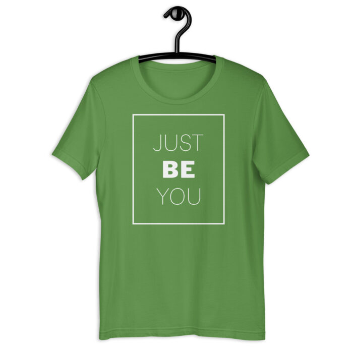 “Authentic Self” Tee – ‘Just Be You’ Message – Vibrant Color Collection - Leaf, 2XL