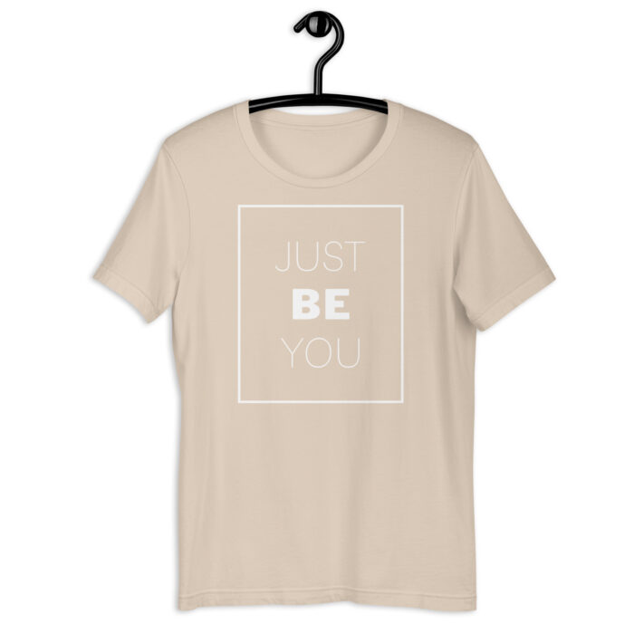 “Authentic Self” Tee – ‘Just Be You’ Message – Vibrant Color Collection - Soft Cream, 2XL