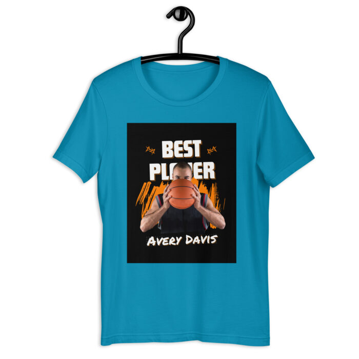 Best Player Modern Basketball Tee – Orange & Black - Aqua, 2XL