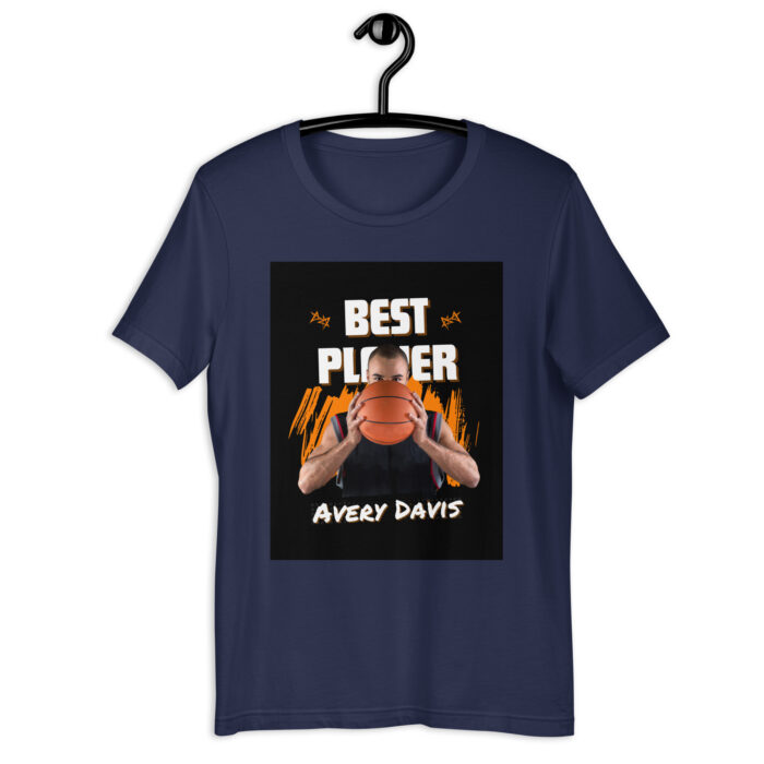 Best Player Modern Basketball Tee – Orange & Black - Navy, 2XL