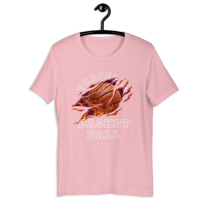 Black Orange Simple Modern Basket Ball T-Shirt - Pink, 2XL