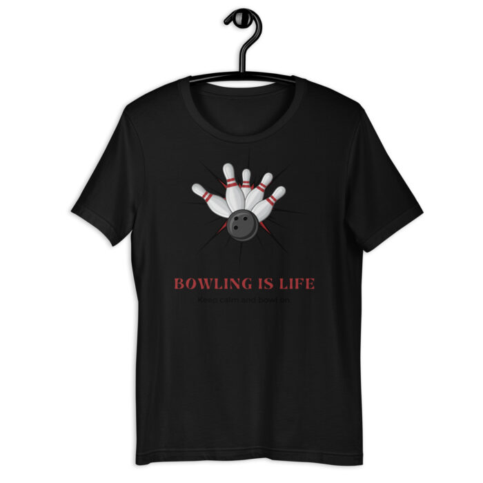 “Bowling is Life” Sports Tee – Strike Your Style - Black, 2XL