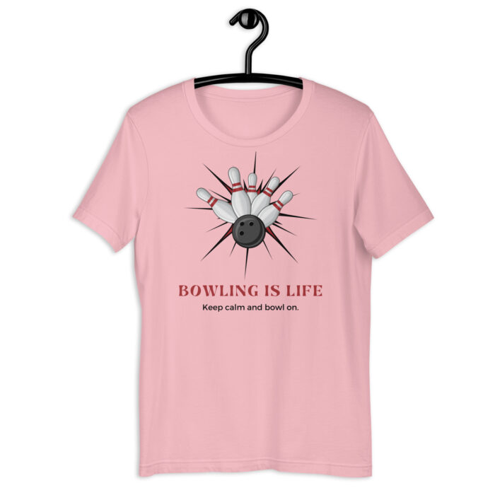 “Bowling is Life” Sports Tee – Strike Your Style - Pink, 2XL